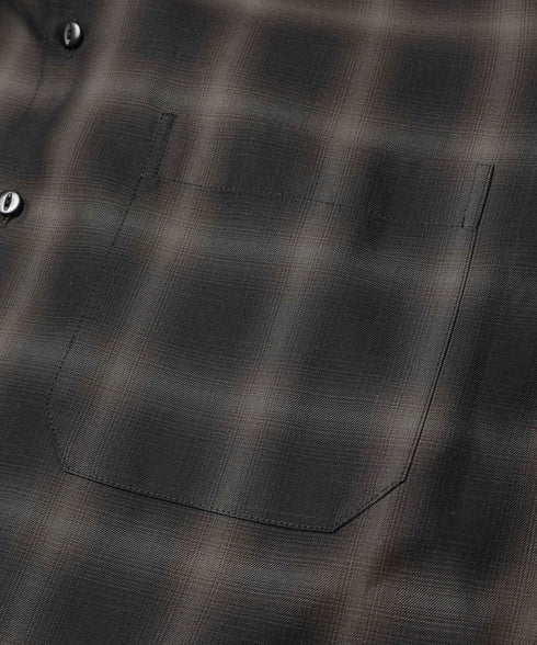 MR.OLIVE / TENCEL CHECK / SQUARE REGULAR COLLAR SHIRT / ミスターオリーブ テンセルチェック スクエアレギュラーカラーシャツ